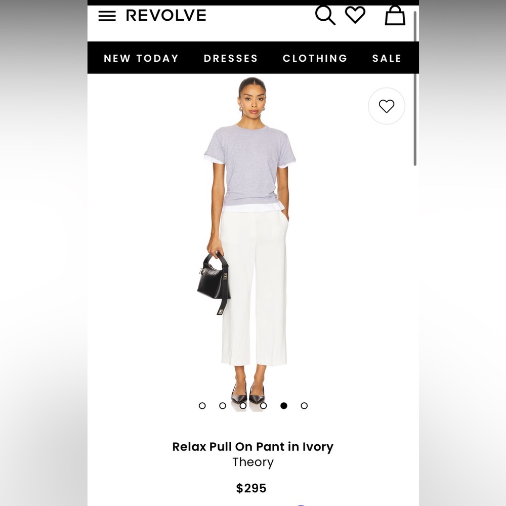 THEORY Relax Linen Blend Pull on Pants - Picture 5 of 5